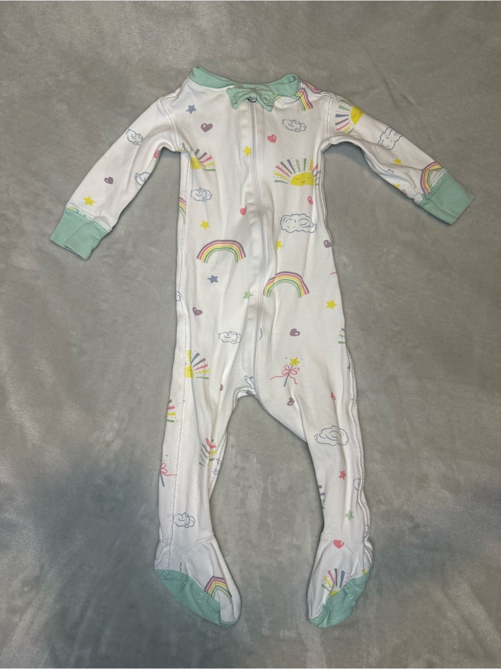 The Beaufort Bonnet Company Baby Girls Rainbows & Sunshine Footie Pajamas 6-12 m